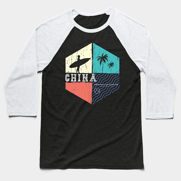 China surfing Baseball T-Shirt by SerenityByAlex